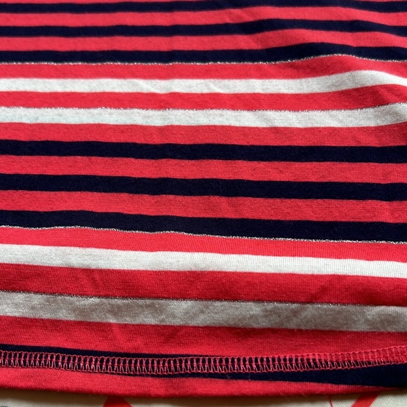Liz Claiborne Women’s Short Sleeve Pullover Button Top NWOT XL Striped - Picture 12 of 12